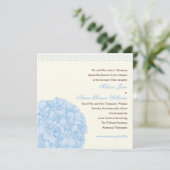 Hydrangea-Hochzeits-Einladung Einladung (Stehend Vorderseite)