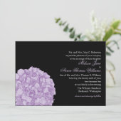 Hydrangea-Hochzeits-Einladung Einladung (Stehend Vorderseite)