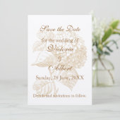 Hydrangea Hochzeits-Einladung Save The Date (Stehend Vorderseite)
