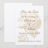 Hydrangea Hochzeits-Einladung Save The Date (Vorne/Hinten)