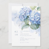 Hydrangea Hochzeitseinladung für Wasserfarben Einladung (Vorderseite)