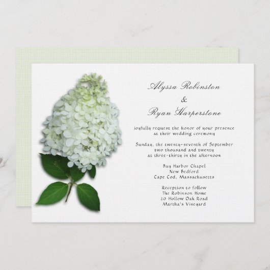 Hydrangea Hochzeitseinladungen Einladung (Vorne/Hinten)