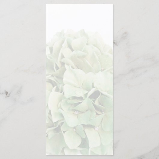 Hydrangea Hochzeitsmenü Hydrangea2 Menükarte (Rückseite)