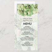 Hydrangea Hochzeitsmenü Hydrangea2 Menükarte (Vorne/Hinten)