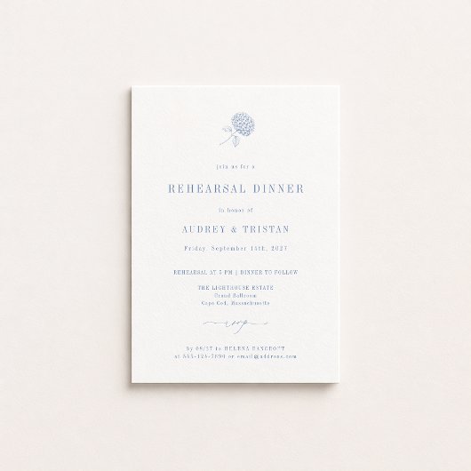 HYDRANGEA Hochzeitsprobe-Dinner Ankündigung