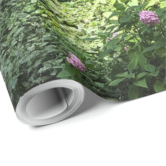Hydrangea Holzbaume Naturfotografie Geschenkpapier (Rolleneckpunkt)
