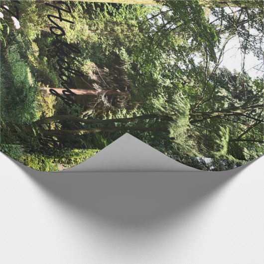 Hydrangea Holzbaume Naturfotografie Geschenkpapier (Ecke)