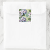 Hydrangea, Hortensia-Blume Quadratischer Aufkleber (Tasche)