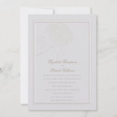 Hydrangea-Imitate besetzen formale Elegant-Hochzei Einladung (Vorderseite)