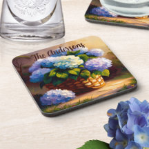 Hydrangea in Basket Willkommen