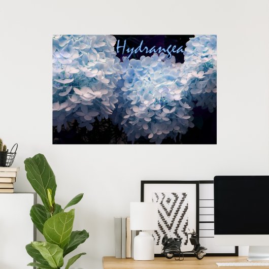 Hydrangea in Blue Poster (Heimbüro)