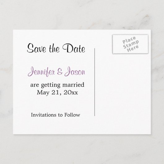 Hydrangea in einem Mason Jar - Save the Date Postk Ankündigungspostkarte (Rückseite)