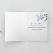 Hydrangea in Flaschen Beileid Karte (Innenseite)