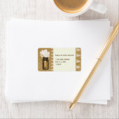 Hydrangea in Mason-Glas, Hochzeitsetiketten Adressaufkleber (Insitu)