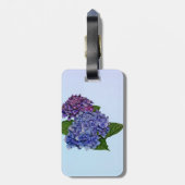 Hydrangea in Schatten von Lila Gepäckanhänger (Rückseite vertikal)