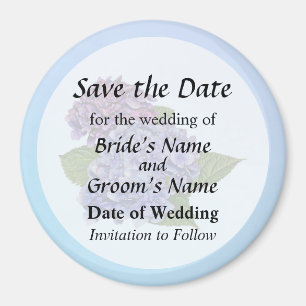 Hydrangea in Schatten von Lila Save the Date Magnet