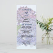 Hydrangea in Shades des Lila Hochzeitsprogramms Programm (Stehend Vorderseite)