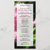 Hydrangea in Sunshine Wedding Program Programm (Rückseite)