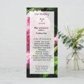Hydrangea in Sunshine Wedding Program Programm (Stehend Vorderseite)