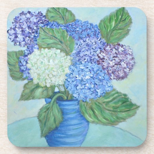 Hydrangea in Vase-Untersetzer Untersetzer (Vorderseite)