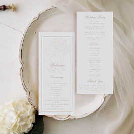 Hydrangea Ivory Elegant Formal Wedding Program
