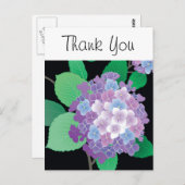 Hydrangea Japanese Floral Fine Art Postkarte (Vorne/Hinten)