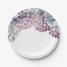 Hydrangea-Junggesellinnenabschied-Papierteller