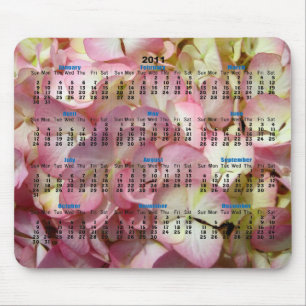Hydrangea-Kalender Mousepad