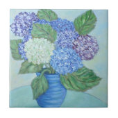 Hydrangea Keramik Tile Fliese (Vorderseite)