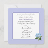 Hydrangea-Körbchen für die Wetterneuerung Einladung (Rückseite)