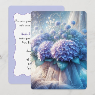 Hydrangea-Körbchen für die Wetterneuerung Einladung
