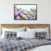Hydrangea-Küste Leinwanddruck (Insitu (Schlafzimmer))