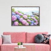 Hydrangea-Küste Leinwanddruck (Insitu (Wohnzimmer))
