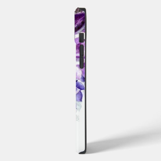 Hydrangea Lavender Blue White Ombre | PERSONALISIE Case-Mate iPhone Hülle (Rückseite / Links)