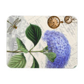 Hydrangea Libellen Collage Flexibler Magnet (Horizontal)