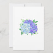 Hydrangea Lila Blue Wedding Einladung (Rückseite)