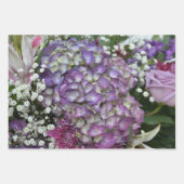 Hydrangea Lila Botanical Floral Fotografie Geschenkpapier Set (Vorderseite)