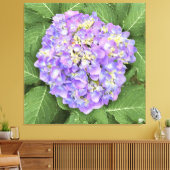 Hydrangea - Lila - Canvas Print Leinwanddruck (Insitu (Wohnzimmer))