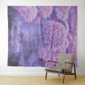 Hydrangea Lila Floral Wedding Foto Hintergrund Wandteppich (Beispiel (Horizontal))