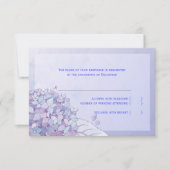 Hydrangea Lila Floral Wedding RSVP (Vorderseite)