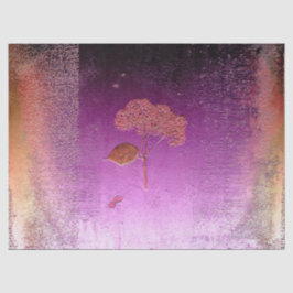 Hydrangea Lila Gold Metallic Floral Seidenpapier