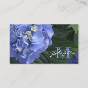 Hydrangea: Lila Monogramm-Geschäfts-Karten Visitenkarte