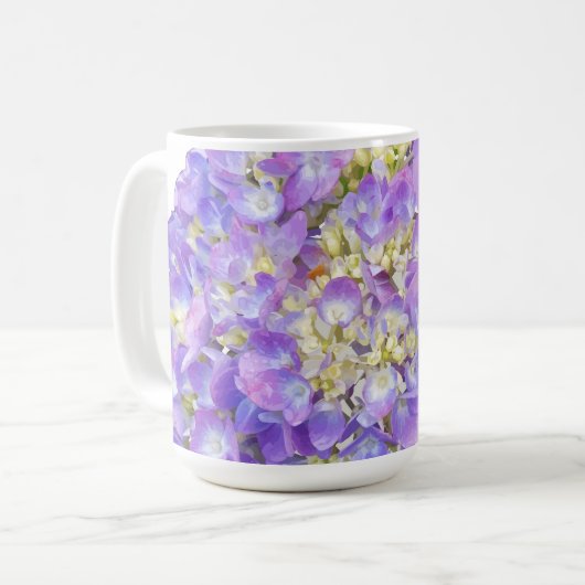 Hydrangea - Lila - Tasse (Vorderseite Links)