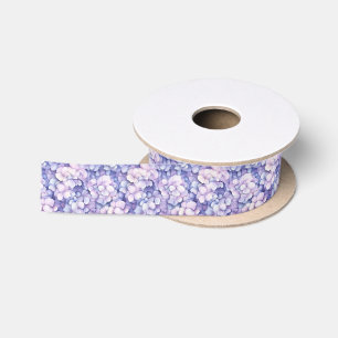 Hydrangea Lila und blau Satinband
