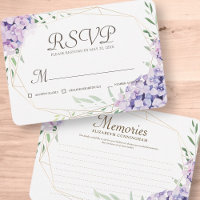 Hydrangea Lilac Floral Geometric Erinnerungen Memo