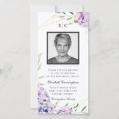 Hydrangea Lilac-Gedenkstätte Dankeskarte (Vorderseite)