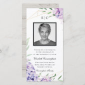 Hydrangea Lilac-Gedenkstätte Dankeskarte (Vorne/Hinten)