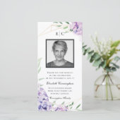 Hydrangea Lilac-Gedenkstätte Dankeskarte (Stehend Vorderseite)