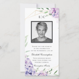 Hydrangea Lilac-Gedenkstätte Dankeskarte