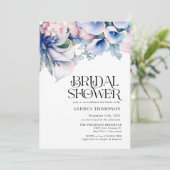 Hydrangea | Lilies Floral | BRAUTPARTY Einladung (Stehend Vorderseite)